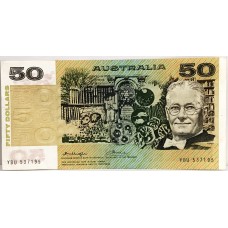 AUSTRALIA 1976 . FIFTY 50 DOLLARS BANKNOTE . ERROR